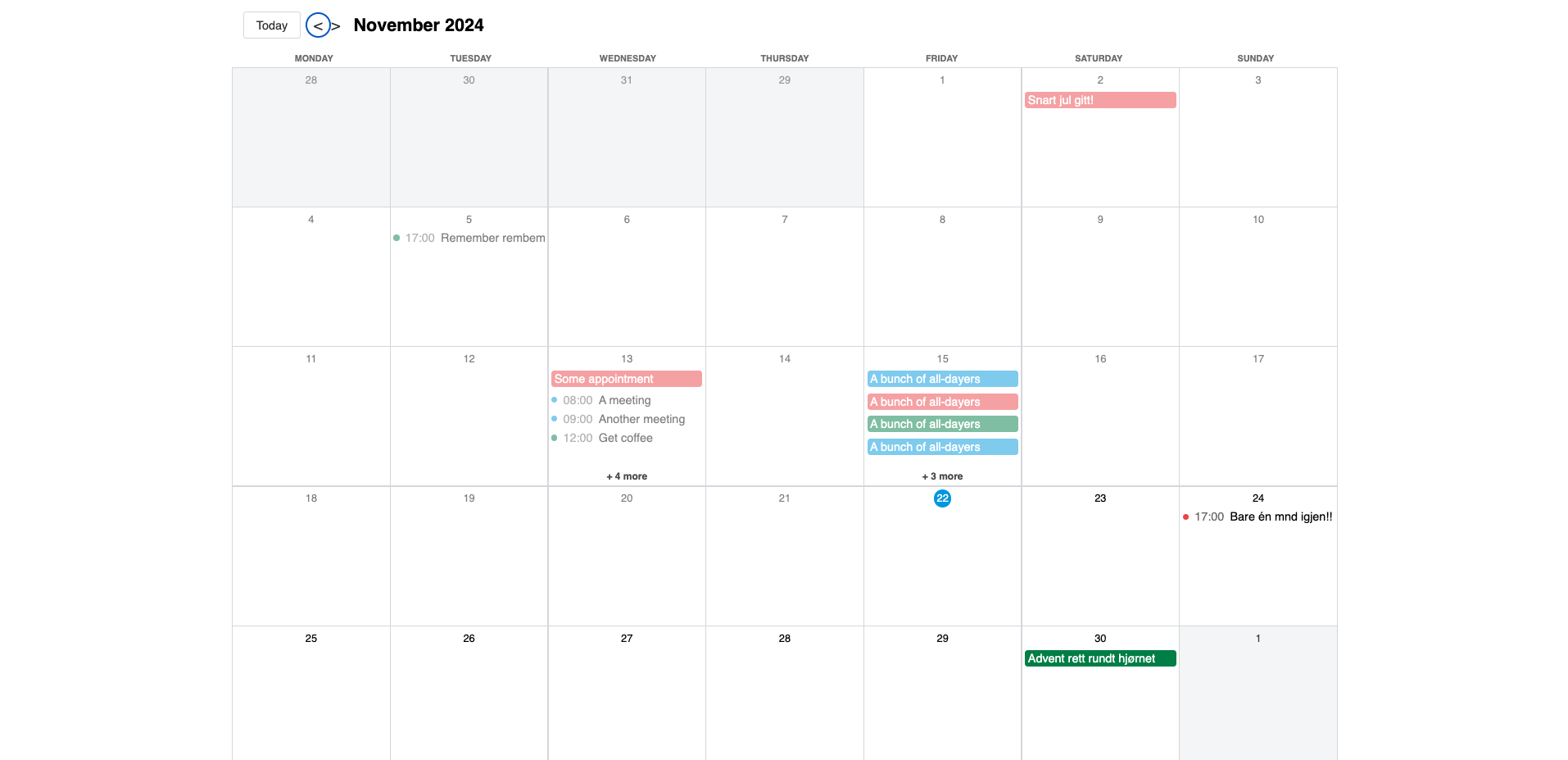 Google Calendar Clone